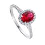 Rosalind Created Ruby And Lab Grown Diamond Ring, thumbnail 4 of 12