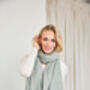 Winter Scarf Woven Duck Egg, thumbnail 3 of 6