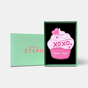 Personalised Love Cupcake Valentine's Letterbox Iced Cookie, 4 of 10