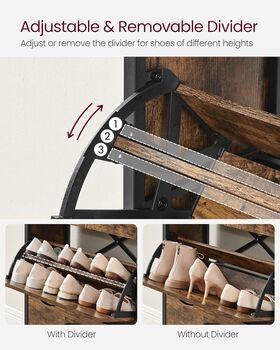 Shoe Cabinet Hallway Shoe Box Storage With Divider, 8 of 9