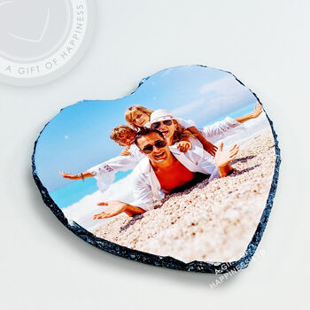 Large Heart Rock Photo Slate For Family Moments, 2 of 5