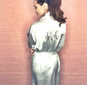 personalised silk robes