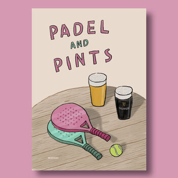 Padel And Pints Print, 6 of 9