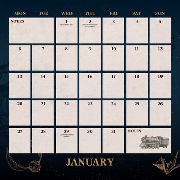 Official Harry Potter 2025 Calendar, 3 of 4