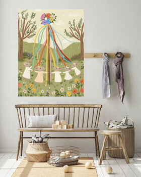 Maypole Dancing Mice Nursery Art Print, 3 of 5