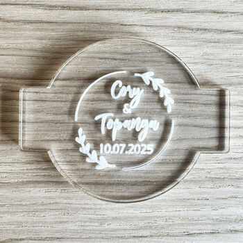 Personalised Wedding Icing Debosser Wedding Cupcakes Biscuits, 3 of 6