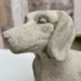 Grey Dachshund Planter Sausage Dog Flower Pot Home Decor, thumbnail 2 of 11