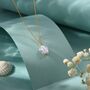 Sterling Silver Genuine Flower Shape Baroque Pearl Pendant Necklace, thumbnail 3 of 12