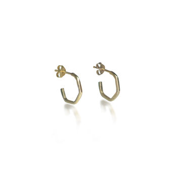 The Hive Hoops In Steling Silver And Gold Plated, 2 of 7