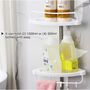 Adjustable Bathroom Corner Shelf Stainless Steel Frame, thumbnail 5 of 5