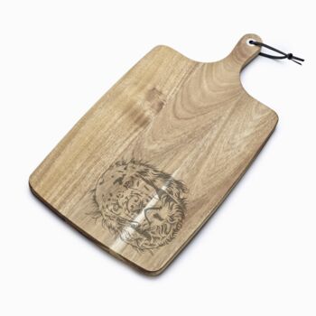 Personalised Clumber Spaniel Engraved Acacia Serving Board, 2 of 2