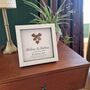 Personalised 5th Anniversary Gift Framed Wooden Heart, thumbnail 5 of 6