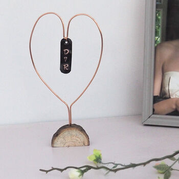 Personalised Copper Heart Decoration, 3 of 3