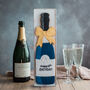 Personalised Champagne Biscuit Bottle – Navy, thumbnail 1 of 4