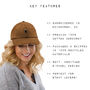 Pint Embroidered Corduroy Hat Perfect For Stout Fans, thumbnail 9 of 10