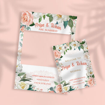 Islamic Wedding Floral Sign And Photobooth Frame, 2 of 3