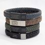 Men's Personalised Woven Leather Bracelet, thumbnail 2 of 12