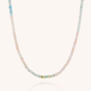 Mixed Beryl Mini Bead Necklace Sterling Silver, 2 of 4