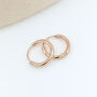 Mini Rose Gold Plated Sterling Silver Huggie Hoop Sleeper Earrings, thumbnail 3 of 10