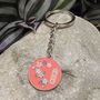 Japanese Motto Cherish Each Moment Enamel Keyring Gift, thumbnail 1 of 2