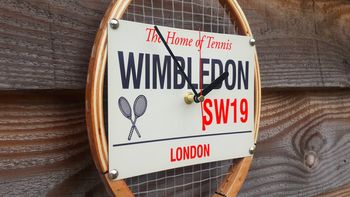 Wimbledon Tennis Racket Wall Clock, 3 of 7