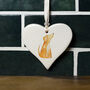 Sitting Labrador Hanging Heart, thumbnail 1 of 7