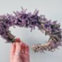 Dried Flower Purple Crown Headband, thumbnail 5 of 8