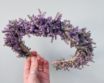 Dried Flower Purple Crown Headband, 5 of 8