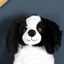 Eco Border Collie Soft Plush Toy Dog, thumbnail 4 of 6