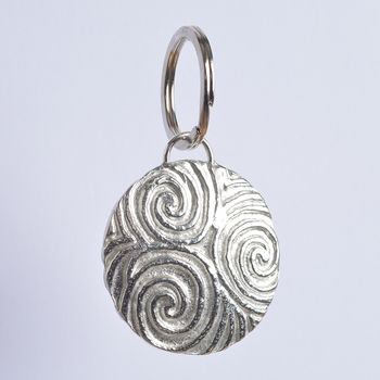 Spiral Of Life Pewter Keyring Gifts, 3 of 8
