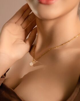 Aurora Rhombus Dendritic Agate Necklace, 3 of 12