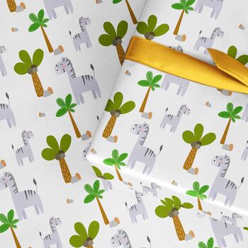 Zebra Safari Gift Wrapping Paper Roll Or Folded, 2 of 3