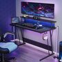 Gaming Desk With LED Lights Built In Power Outlets, thumbnail 1 of 6