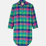 Women's Bright Shire Square Brushed Cotton Nightshirt, thumbnail 2 of 2
