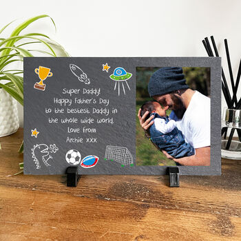 Personalised 'Our Adventures' Photo Slate With Stand 25 X 15cm, 2 of 6
