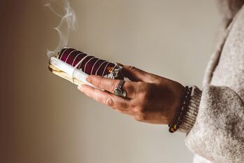 Rainbow Chakra Sage Smudge Stick Bundle Of Three, 3 of 3