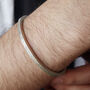 Personalised Men's Sterling Silver Square Cuff, thumbnail 1 of 6