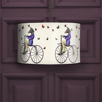 Zebra On Bicycle Lamp Shade, 3 of 4