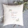 Worlds Best Mum Cushion, Personalised Mother Keepsake, thumbnail 5 of 7