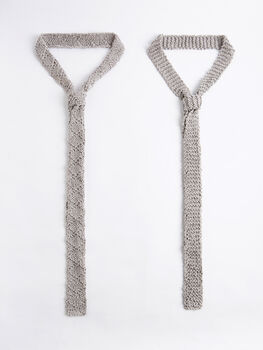 Mens Tie Duo Knitting Kit, 2 of 9