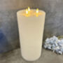 30cm Xl White LED Pillar Candle – Real Wax, thumbnail 3 of 12