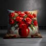 Vermilion Vitality Hand Made Poly Linen Cushions, thumbnail 6 of 8