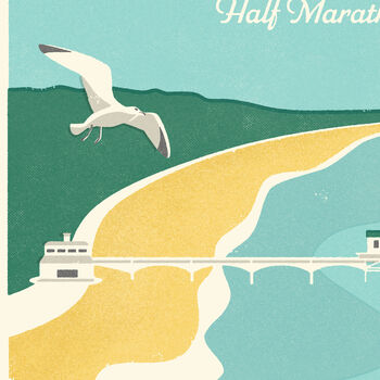 Personalised Bournemouth Half Marathon Print, Unframed, 3 of 4