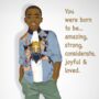 Born To Be Amazing! Empowering Black Greeting Card, thumbnail 3 of 4