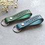 Personalised Leather His And Hers Keyring Set Wedding Gift For Couple, thumbnail 1 of 8