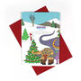 Christmas Winter Dinosaur Card, thumbnail 6 of 6