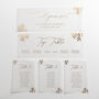 Gold Leaves Foiled Vellum Wedding Table Plan Cards, thumbnail 1 of 3