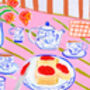Afternoon Tea Art Print Cream Tea Watercolour Poster, thumbnail 4 of 6