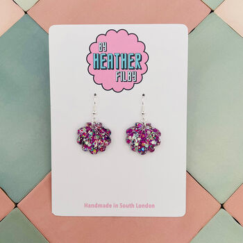 Sparkly Mini Shell Resin Earrings, 5 of 12