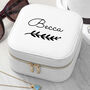 Personalised Wreath White Travel Jewellery Case, thumbnail 1 of 10